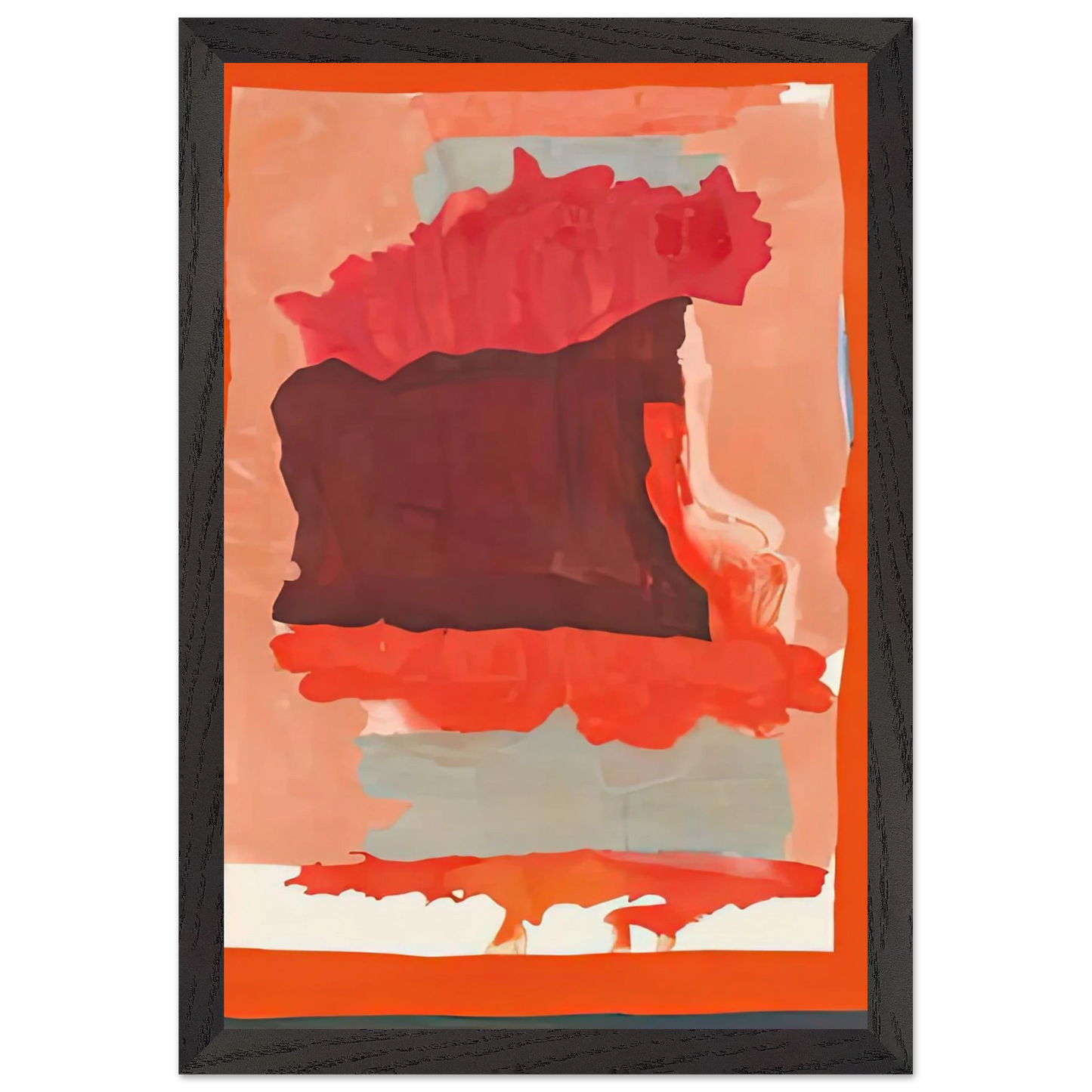 Helen Frankenthaler - Cape Orange, 1964- Wall Art - 60x80 cm / 24x32 inches - Premium Wooden Framed Poster With Fine Art Paper - Black frame