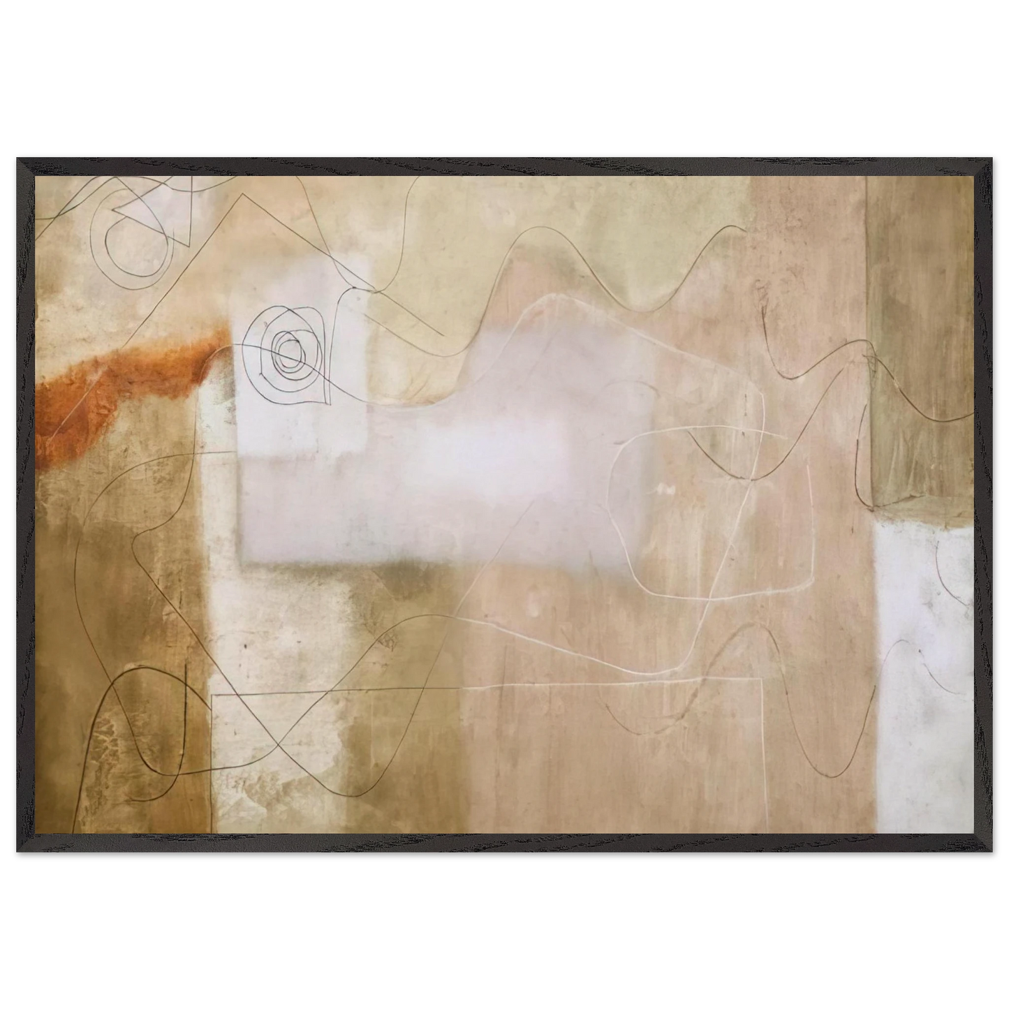 1932 painting - 1932 - Ben Nicholson 70x100 cm / 28x40 inches Framed Art Print – Black Wooden Frame