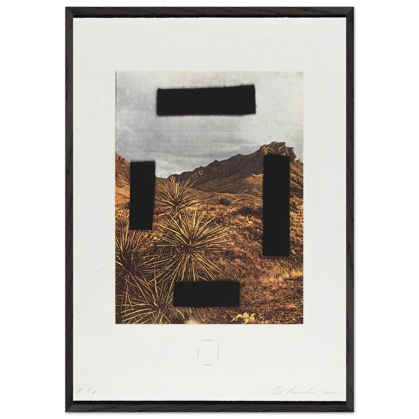 NOOSE AROUND YOUR NECK COUNTRY CITYSCAPES SERIES 2001 - Edward Ruscha 70x100 cm / 28x40 inches Framed Art Print – Black Wooden Frame