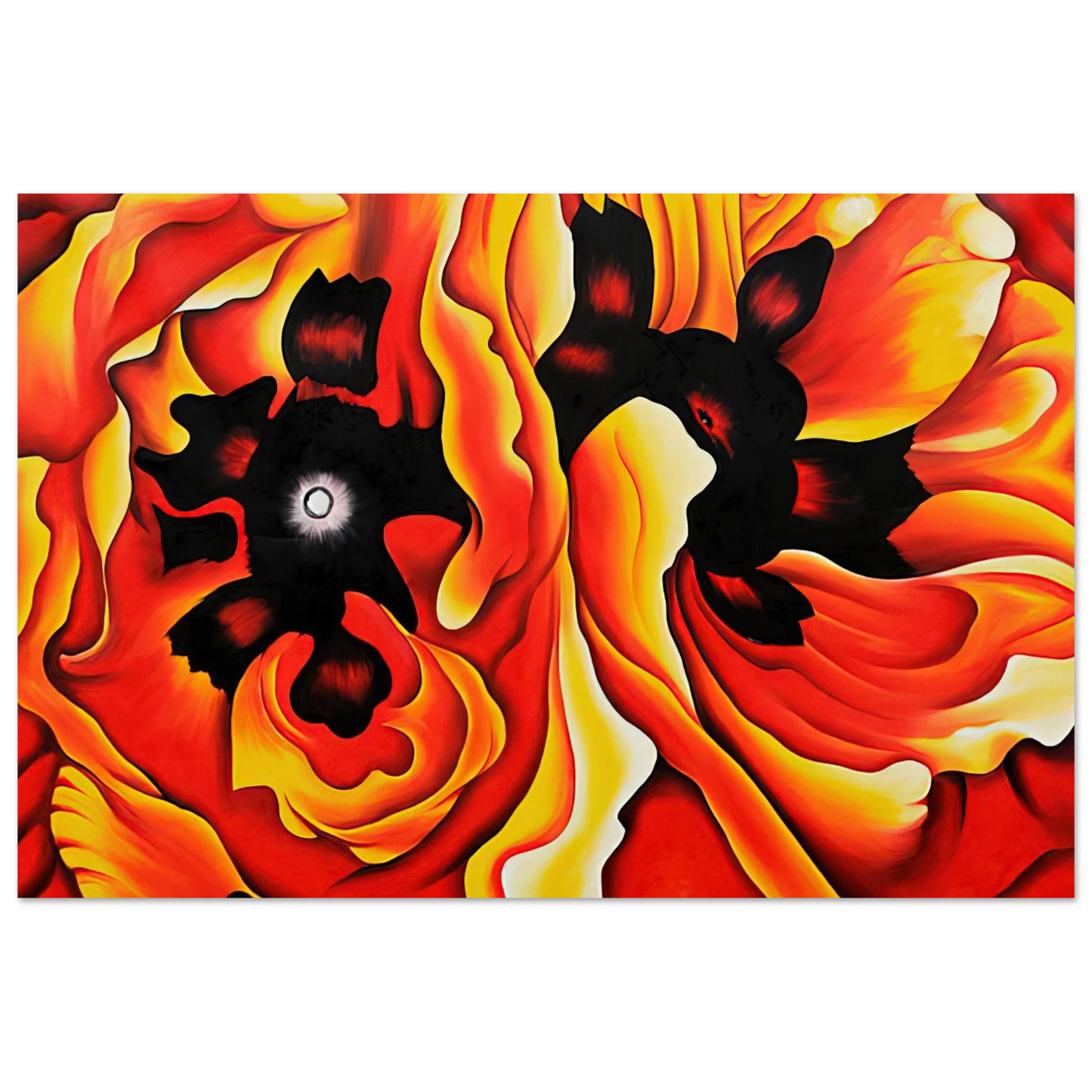 Georgia O'Keeffe - Oriental Poppies II Fine Art Poster - 75x100 cm / 30x40 inches