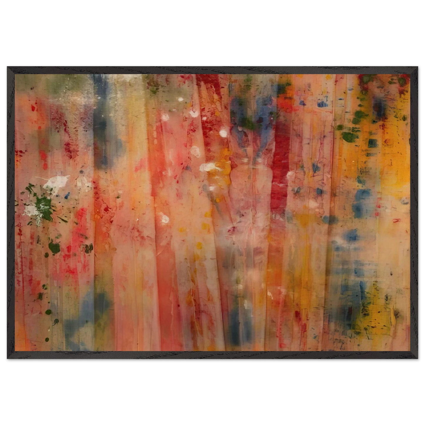Lady Day II - Sam Gilliam 70x100 cm / 28x40 inches Framed Art Print – Black Wooden Frame