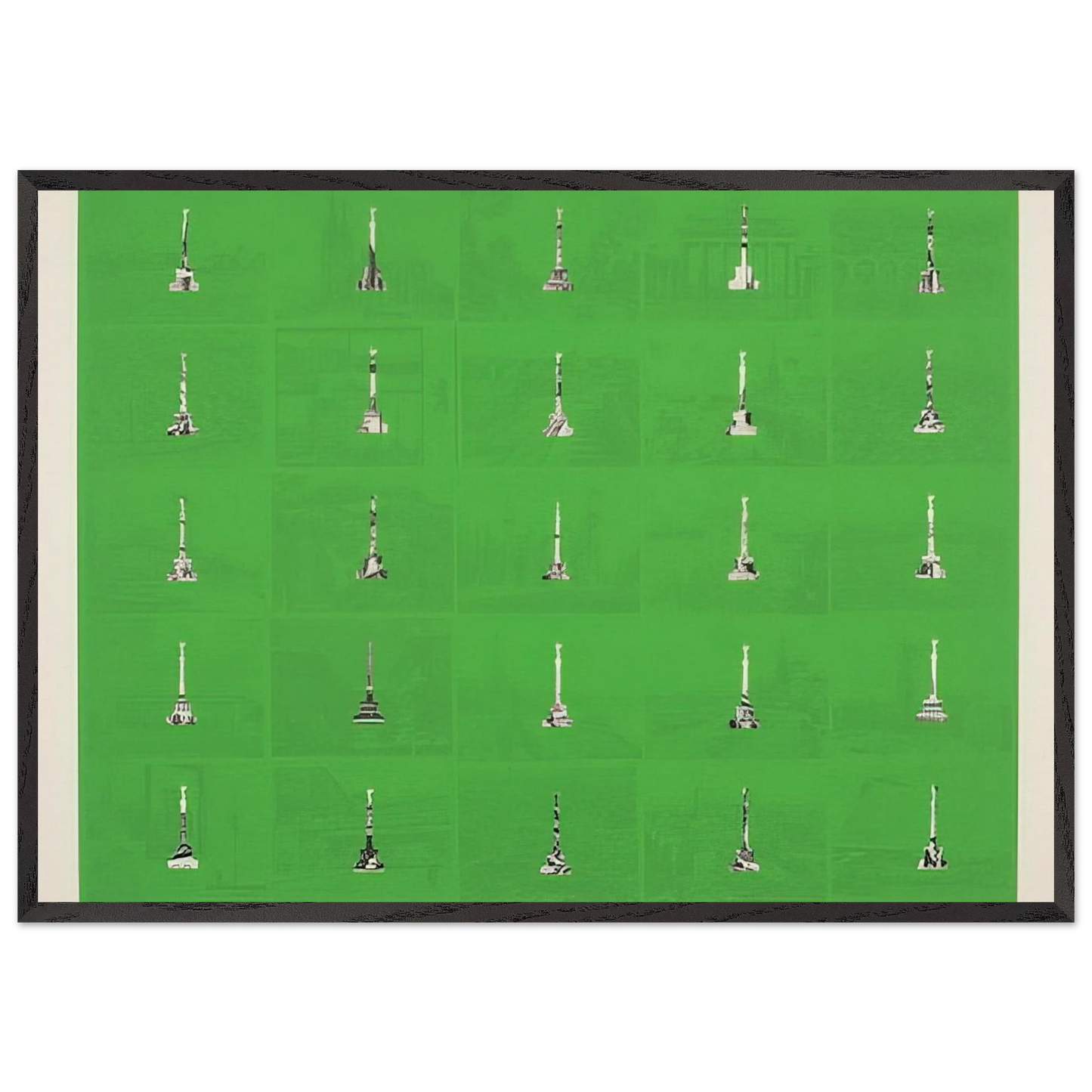 Berlin 1 - 1970 - Dieter Roth 70x100 cm / 28x40 inches Framed Art Print – Black Wooden Frame