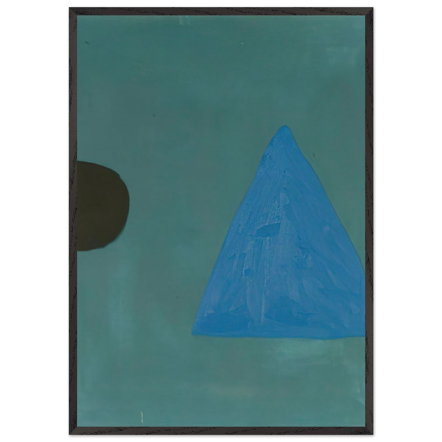 Blue on Blue - 1967 - William Scott 70x100 cm / 28x40 inches Framed Art Print – Black Wooden Frame