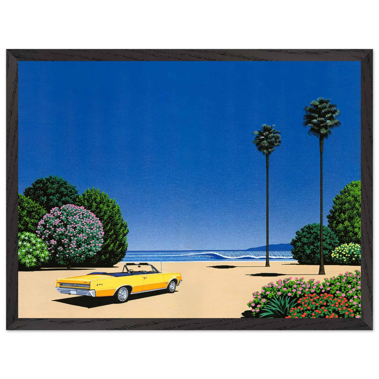 Hiroshi Nagai - Sweet Breeze Alt Coastline at Lover’s Point Wall Art - 60x80 cm / 24x32 inches - Premium Wooden Framed Poster With Fine Art Paper - Wood frame