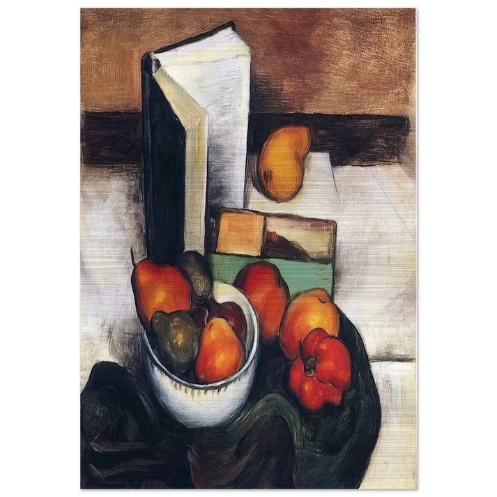 STILL LIFE WITH FRUIT AND VEGETABLES - Thomas Hart Benton Brushed Aluminum Print - 70x100 cm / 28x40 inches | Thomas Hart Benton Aluminum Print | Thomas Hart Benton Prints