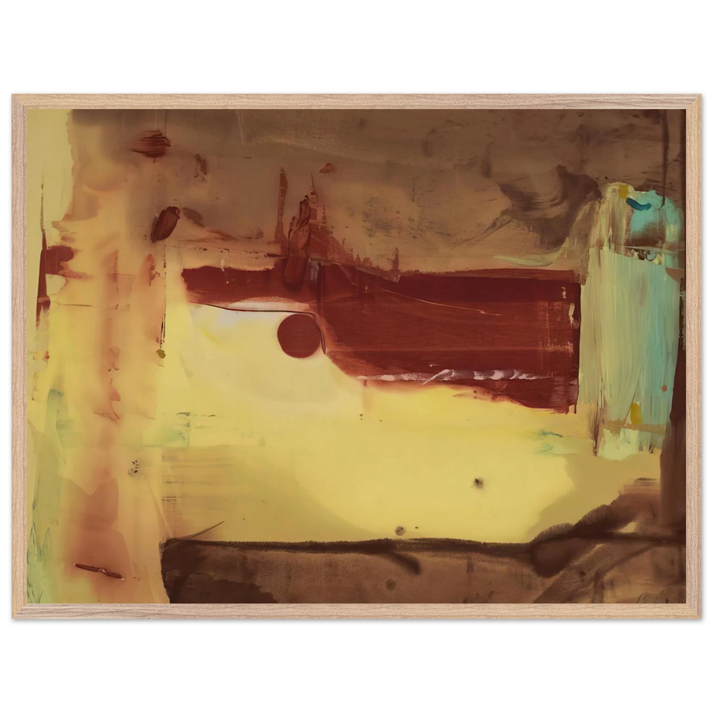 Helen Frankenthaler - Desert Pass - 1976 Wall art - 30x40 cm / 12x16 inches - Premium Wooden Framed Poster With Fine Art Paper - Wood frame