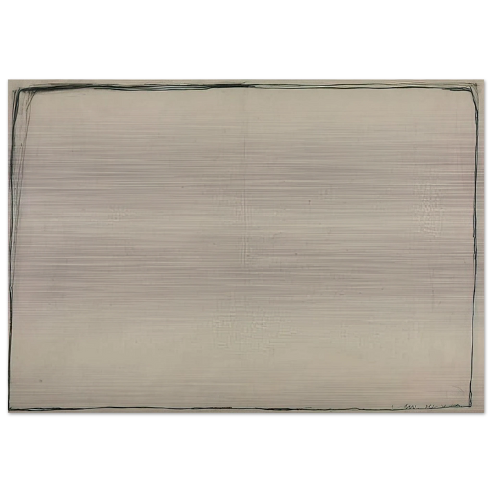 Drawing 24.4.60 - 1960 - Bob Law Brushed Aluminum Print - 70x100 cm / 28x40 inches | Bob Law Aluminum Print | Bob Law Prints