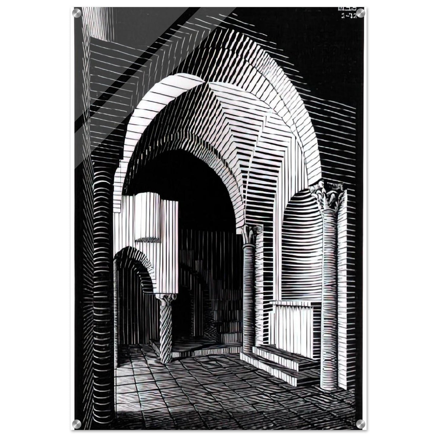 PORTA MARIA DELL OSPIDALE - MC Escher Acrylic Print - 70x100 cm / 28x40″ inches | MC Escher Wall Art | MC Escher Prints