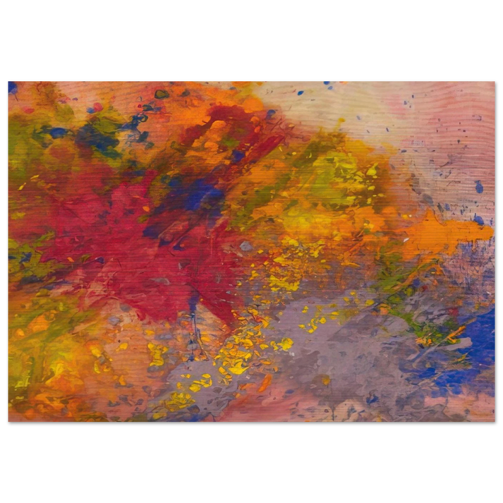 Red Linger - Sam Gilliam Brushed Aluminum Print - 70x100 cm / 28x40 inches | Sam Gilliam Aluminum Print | Sam Gilliam Prints