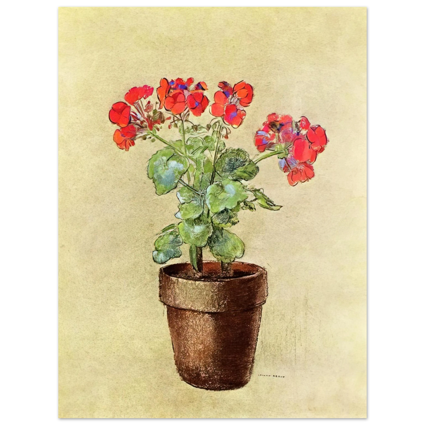 Odilon Redon - GERANIUMS 1902 Fine Art Poster - Default Title