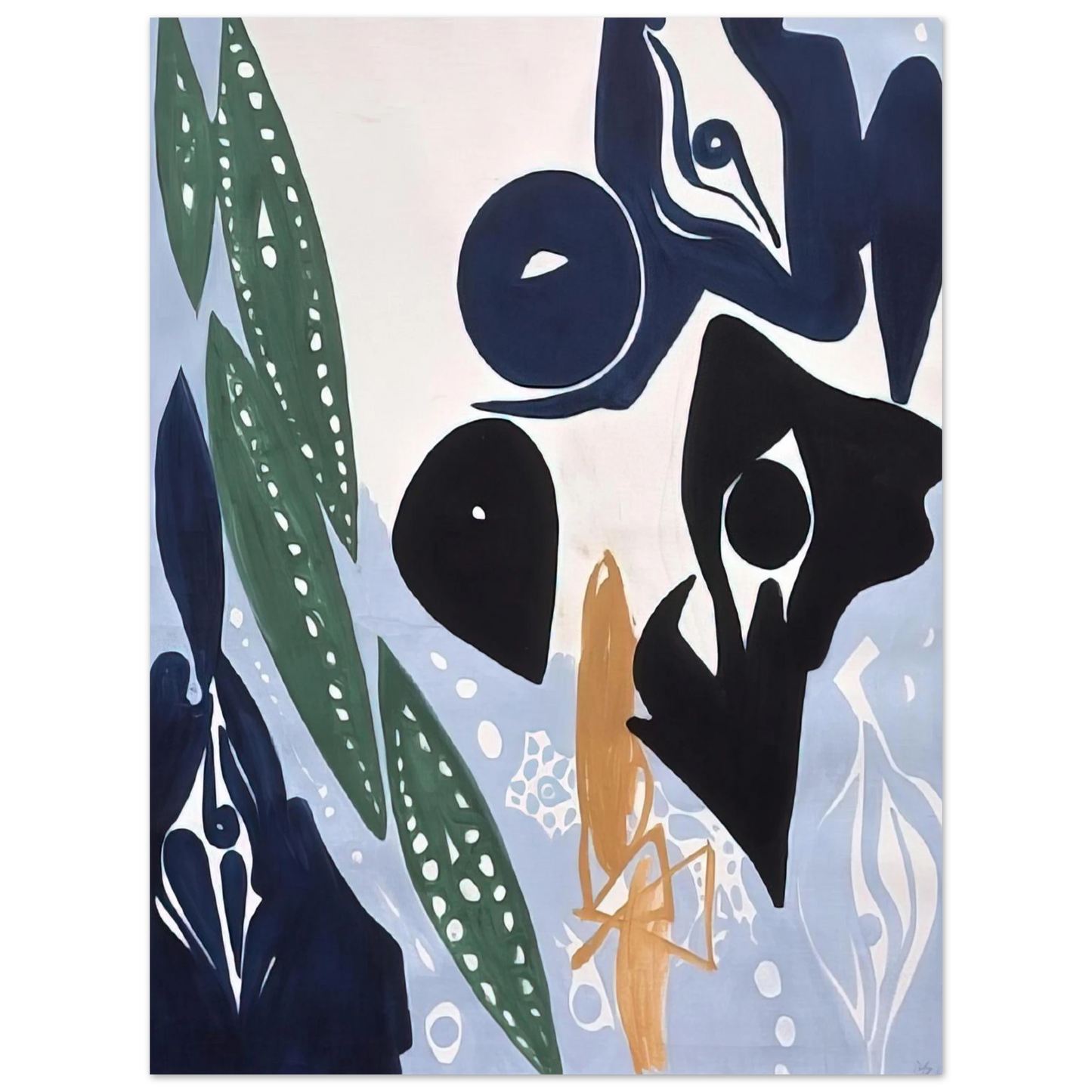 Ernst Wilhelm Nay - Hellblau im Licht - 1965 Fine Art Poster - Default Title