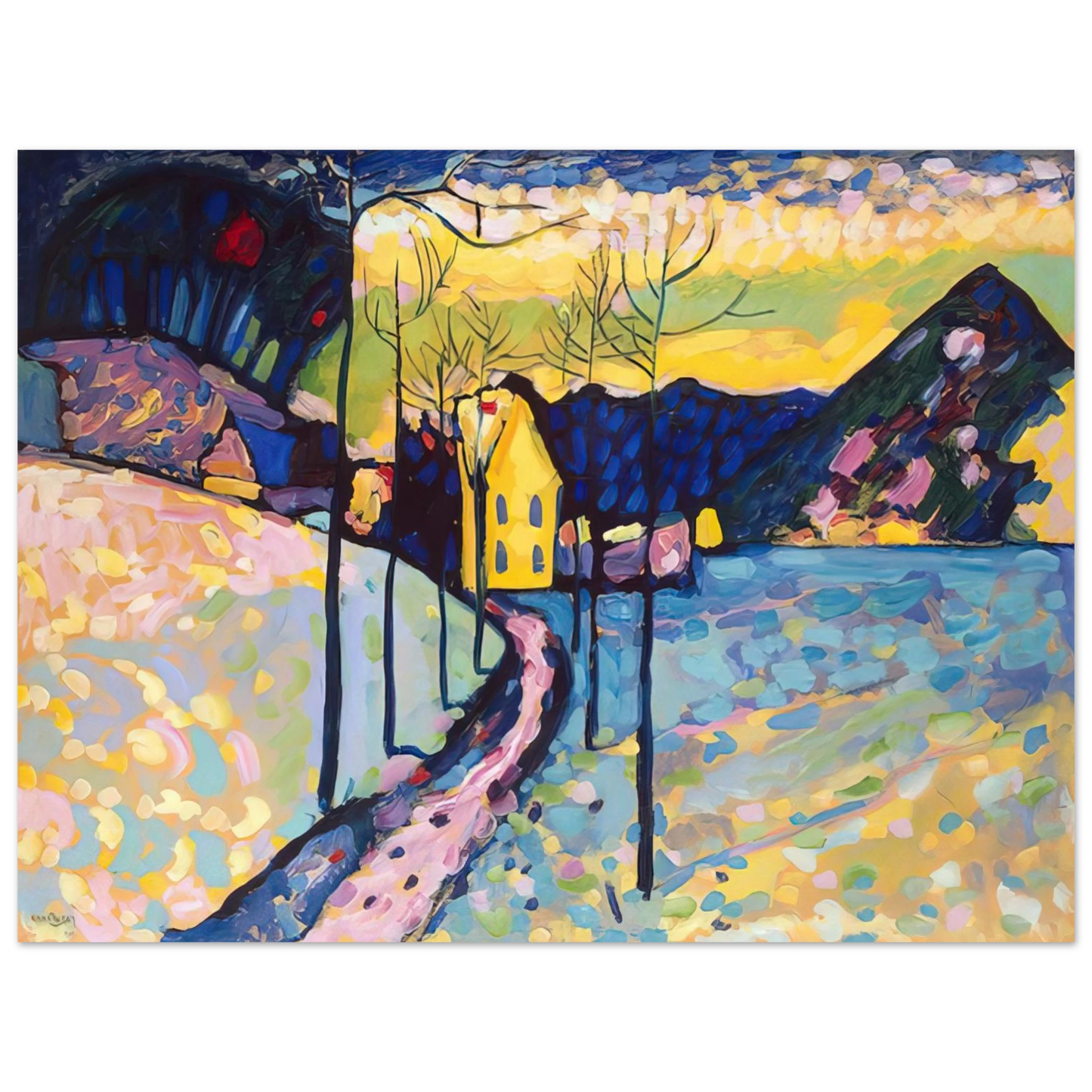 Wassily Kandinsky - WINTER LANDSCAPE 1909 Fine Art Poster - Default Title