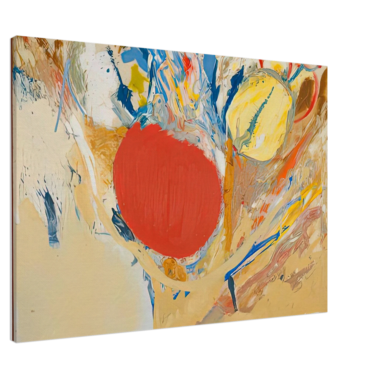 Helen Frankenthaler - Break Through, 1956- Wall Art - 21x29.7 cm / 8x12" - Premium Wooden Framed Poster With Fine Art Paper - Wood frame