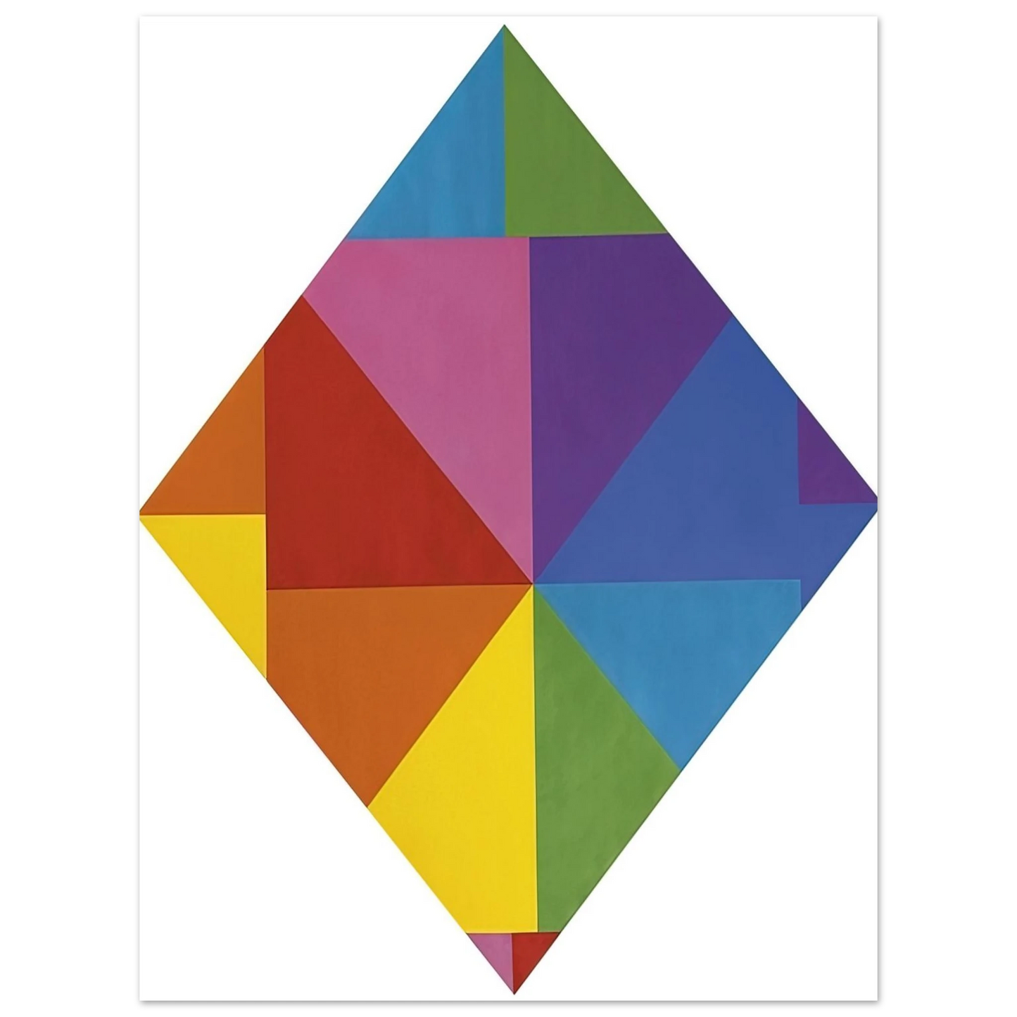 Max Bill - Acht farben im horizontal-diagonal-quadtrat - 1965 Fine Art Poster - Default Title