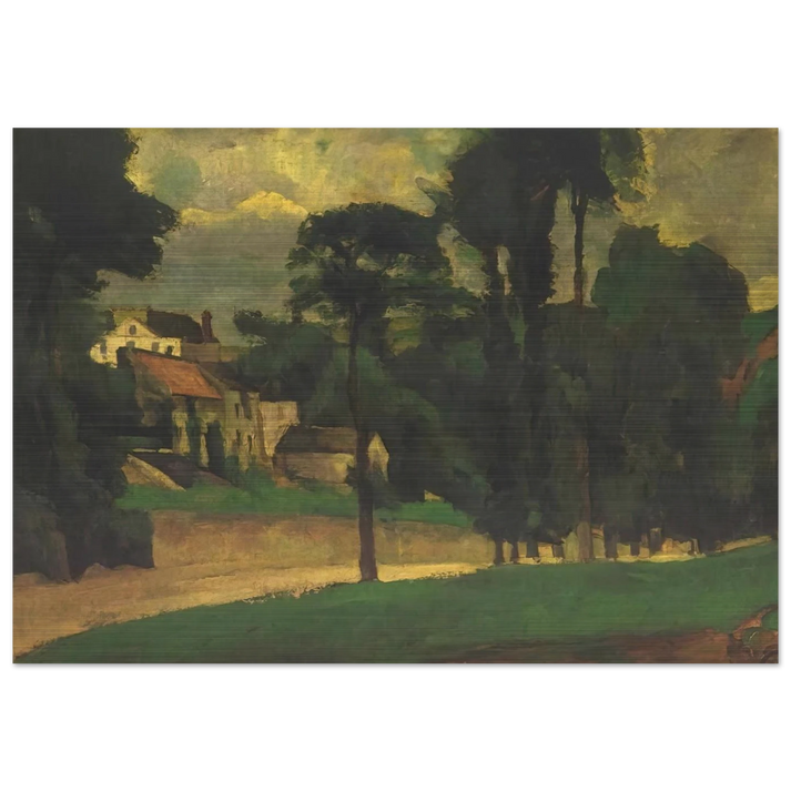 Road at Pontoise - Paul Cézanne Brushed Aluminum Print - 70x100 cm / 28x40 inches | Paul Cézanne Aluminum Print | Paul Cézanne Prints