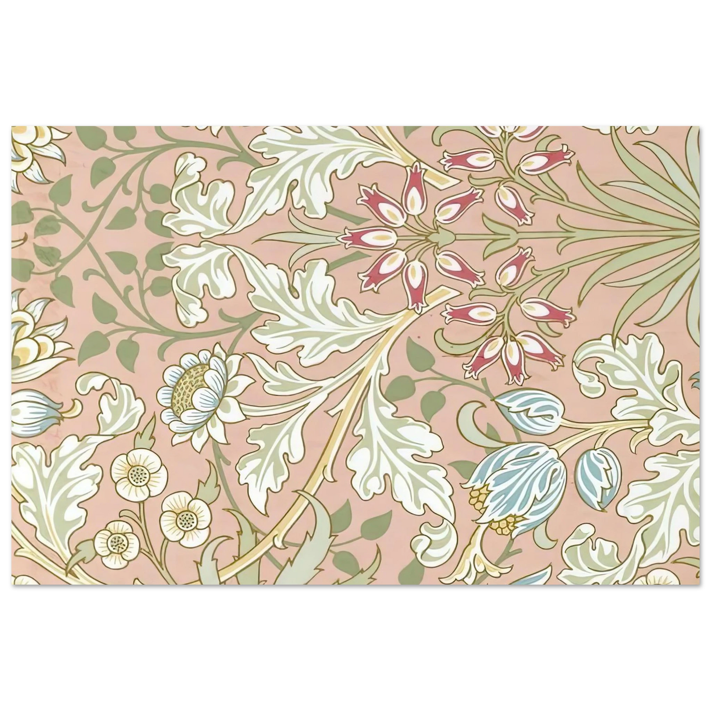 William Morris - WALLPAPER HYACINTH PATTERN 480 1917 Fine Art Poster - 40x60 cm / 16x24 inches