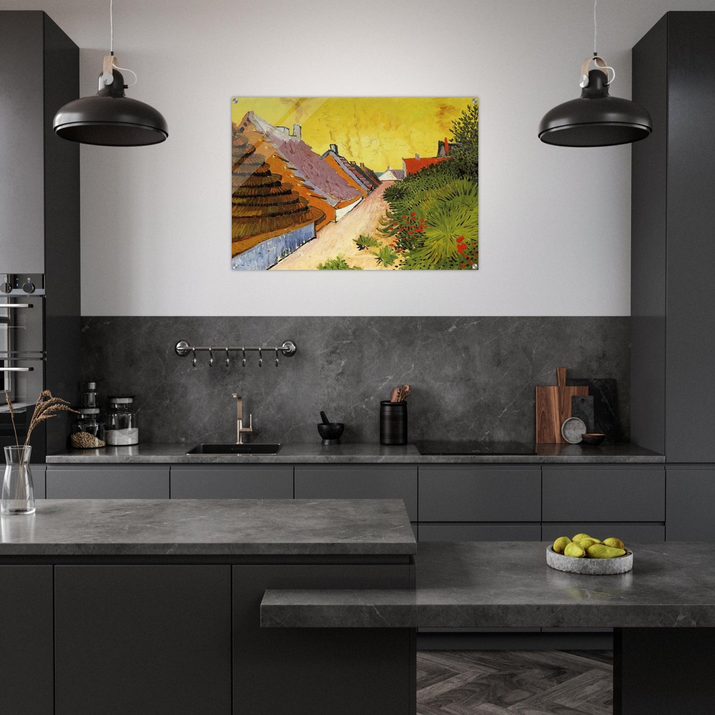 Street in Saintes-Maries - Vincent van Gogh Acrylic Print - 70x100 cm / 28x40″ inches