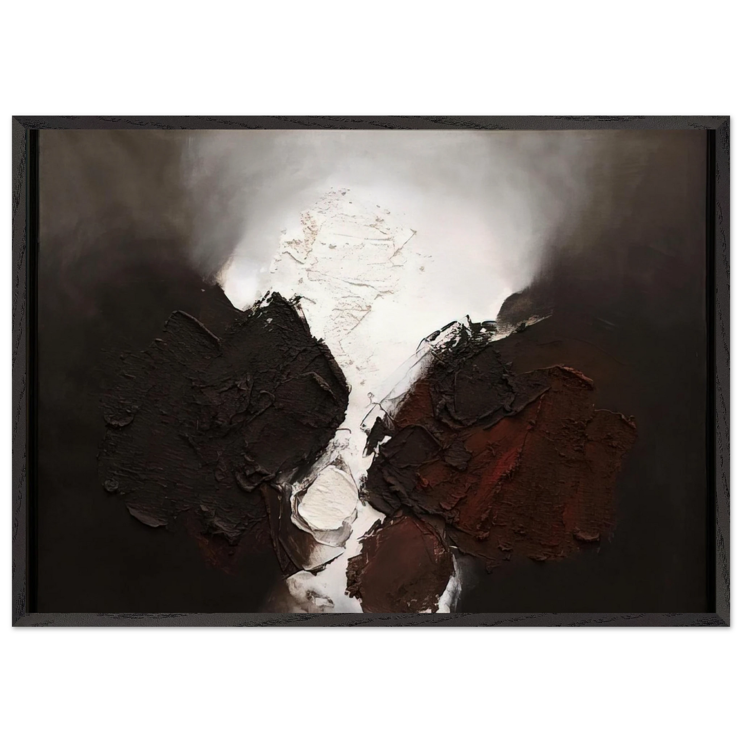 210 B 1960 - Luis Feito 70x100 cm / 28x40 inches Framed Art Print – Black Wooden Frame