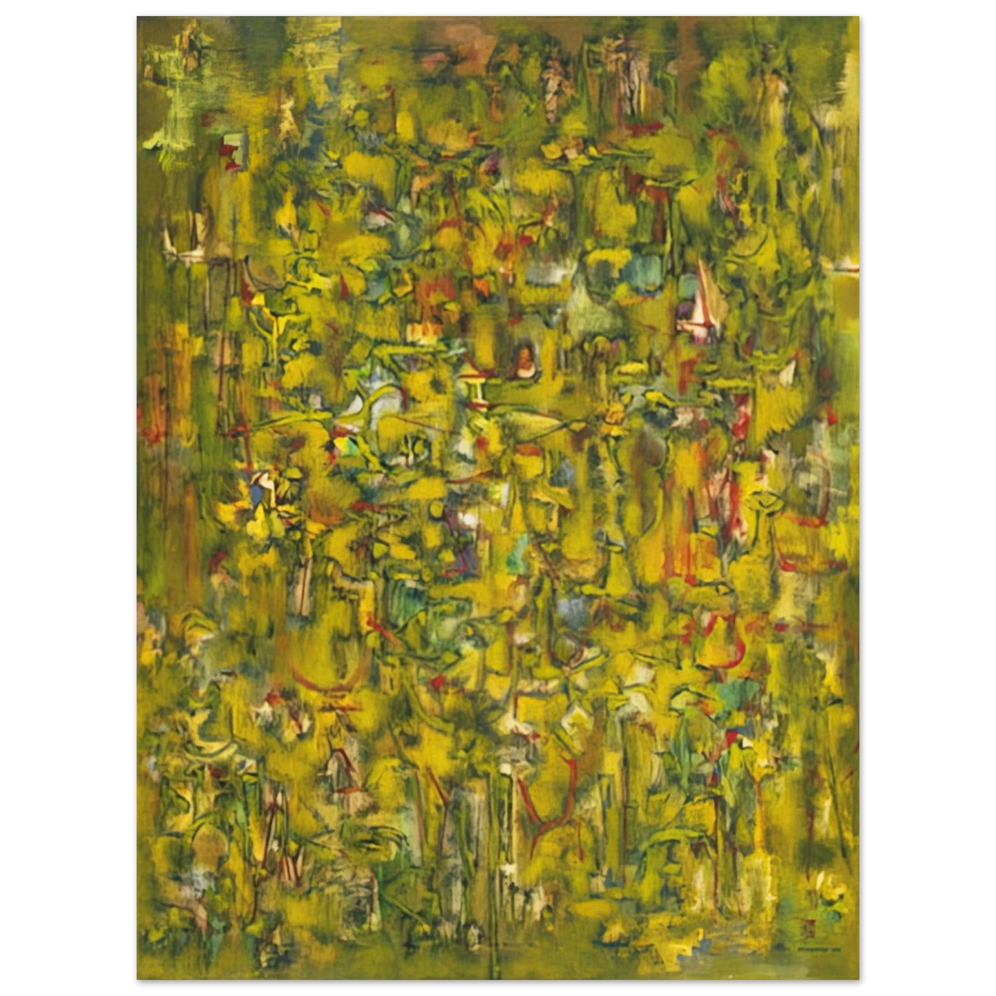 Ad Reinhardt - Number 43 Abstract Painting, Yellow - 1947 Fine Art Poster - Default Title