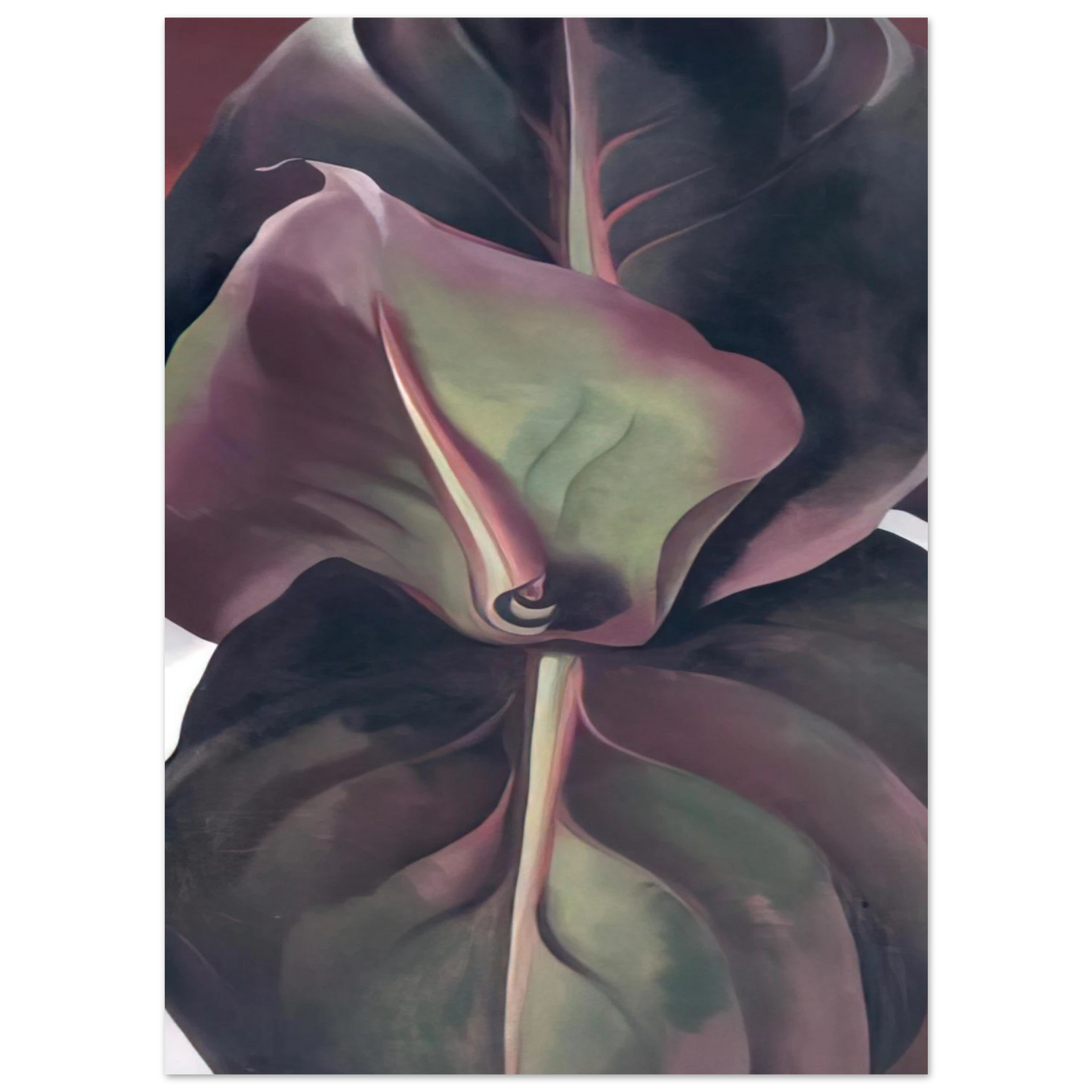 Georgia O'Keeffe - Canna Leaves Fine Art Poster - 40x60 cm / 16x24 inches