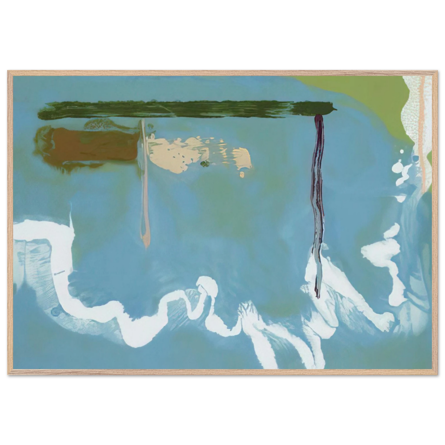 Helen Frankenthaler - Skywriting - 1997 Wall art - 30x40 cm / 12x16 inches - Premium Wooden Framed Poster With Fine Art Paper - Wood frame