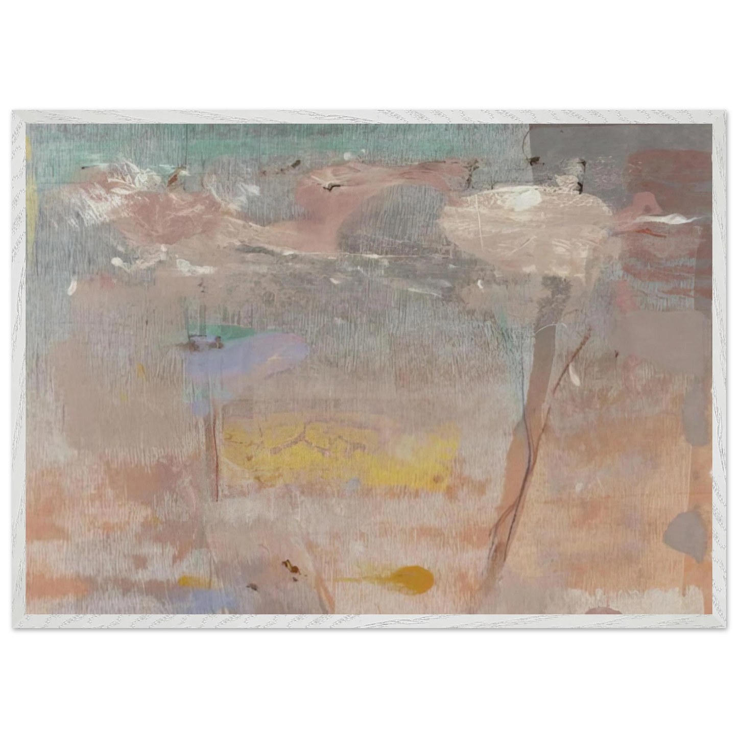 Helen Frankenthaler - Monotype I - 1981 Wall art - 20x25 cm / 8x10 inches - Premium Wooden Framed Poster With Fine Art Paper - White frame