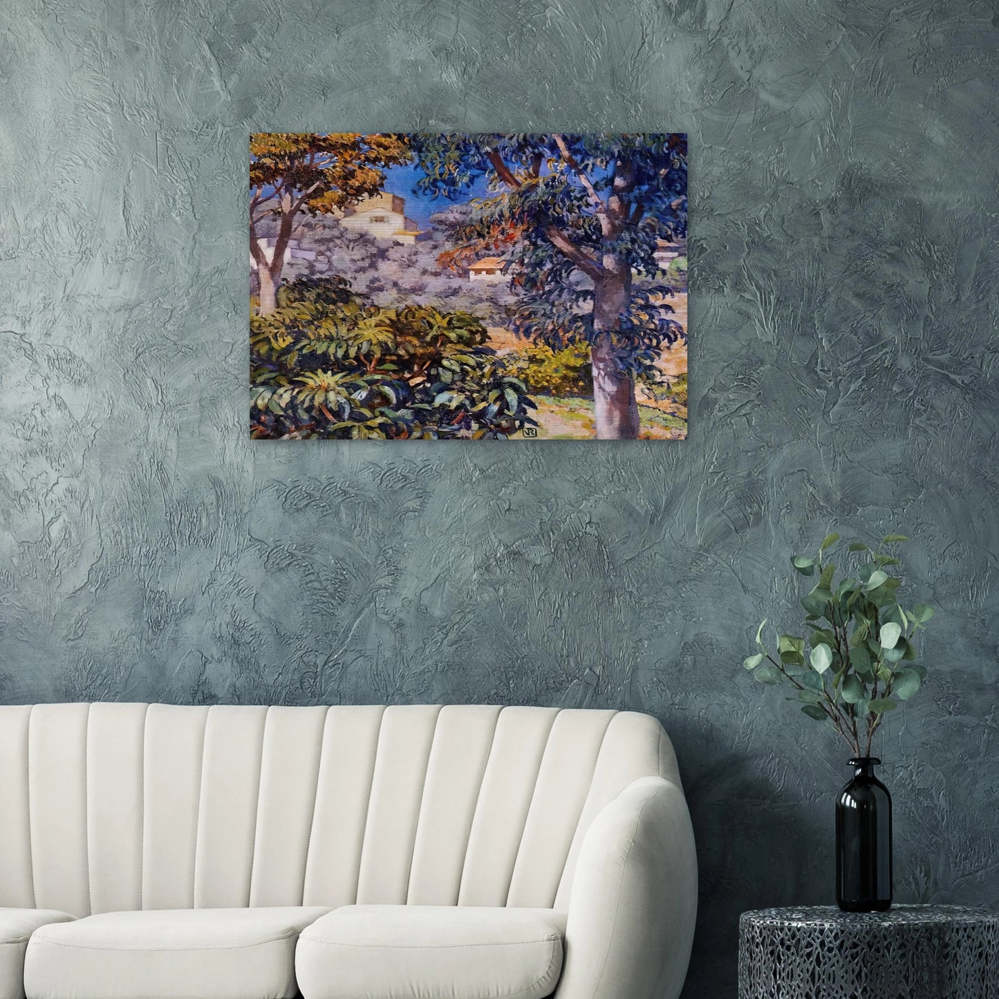 NOON LANDSCAPE - Theo van Rysselberghe Brushed Aluminum Print - 70x100 cm / 28x40 inches | Theo van Rysselberghe Aluminum Print | Theo van Rysselberghe Prints