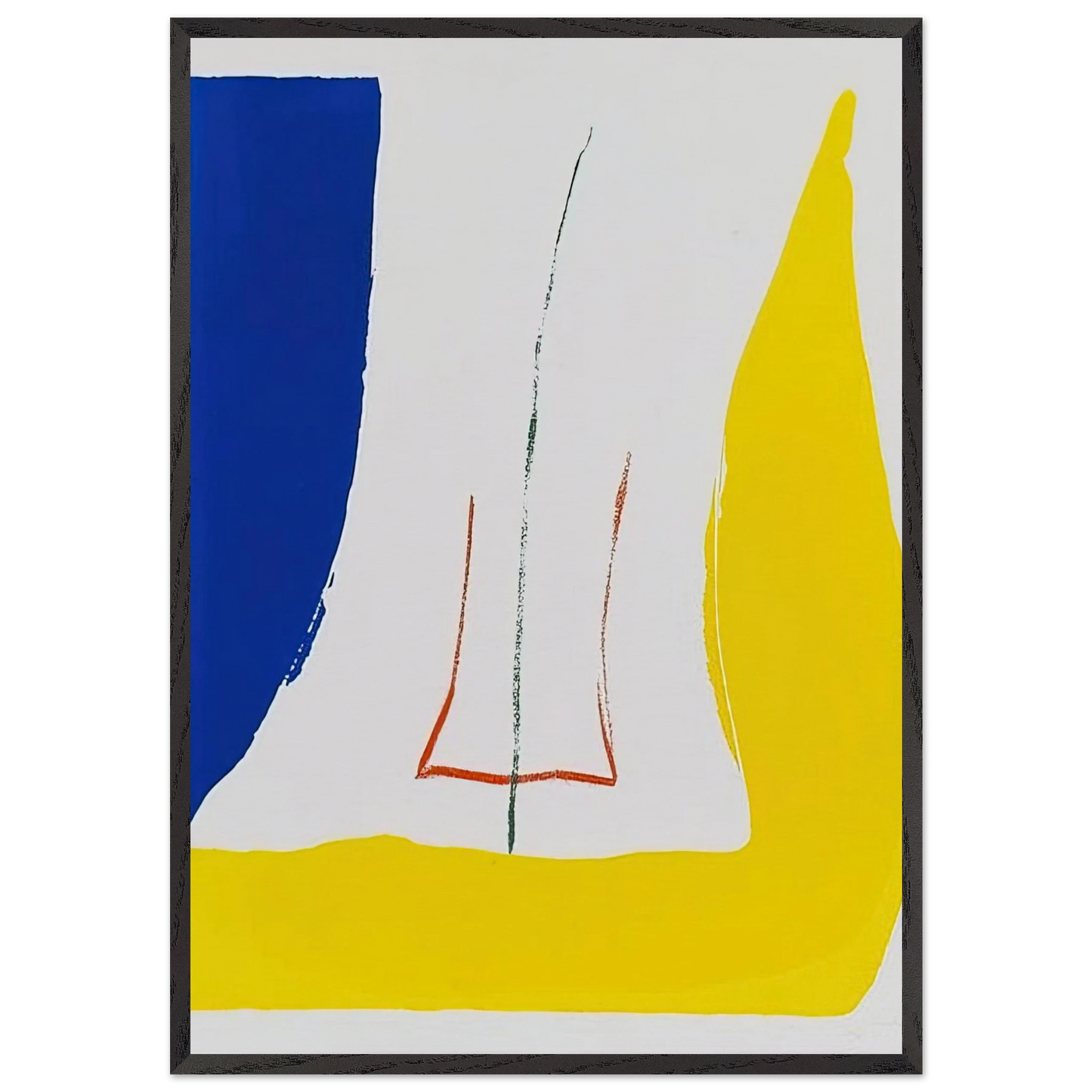 Sun Corner - 1968 - Helen Frankenthaler Framed Art Print – Black Wooden Frame - Default Title - -Framed Art Print