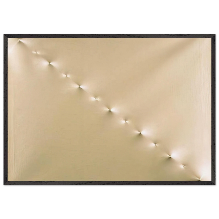 Untitled - Spatialism - Enrico Castellani 70x100 cm / 28x40 inches Framed Art Print – Black Wooden Frame