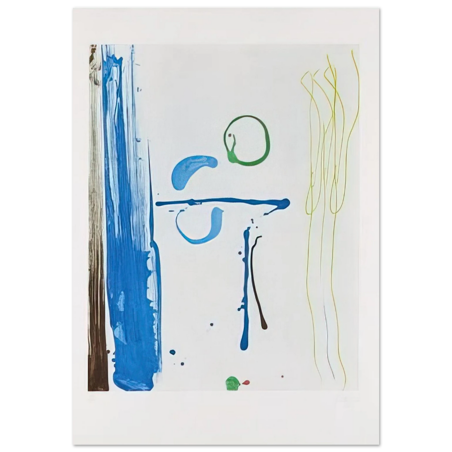 Helen Frankenthaler - Sunshine After Rain - 1987 Wall art - 28x43 cm / XL (11x17 inches) - Premium Wooden Framed Poster With Fine Art Paper - Black frame