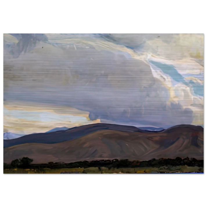 STORM FROM THE SIERRA 1937 - Maynard Dixon Brushed Aluminum Print - 70x100 cm / 28x40 inches | Maynard Dixon Aluminum Print | Maynard Dixon Prints