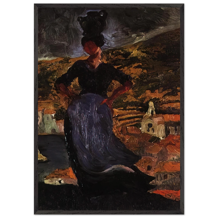 PORTRAIT OF HORTENSIA - Salvador Dali 70x100 cm / 28x40 inches Framed Art Print – Black Wooden Frame