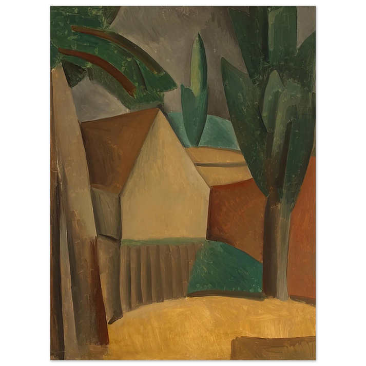 Pablo Picasso - House in a Garden - 1908 75x100 cm / 30x40inches Fine Art Poster