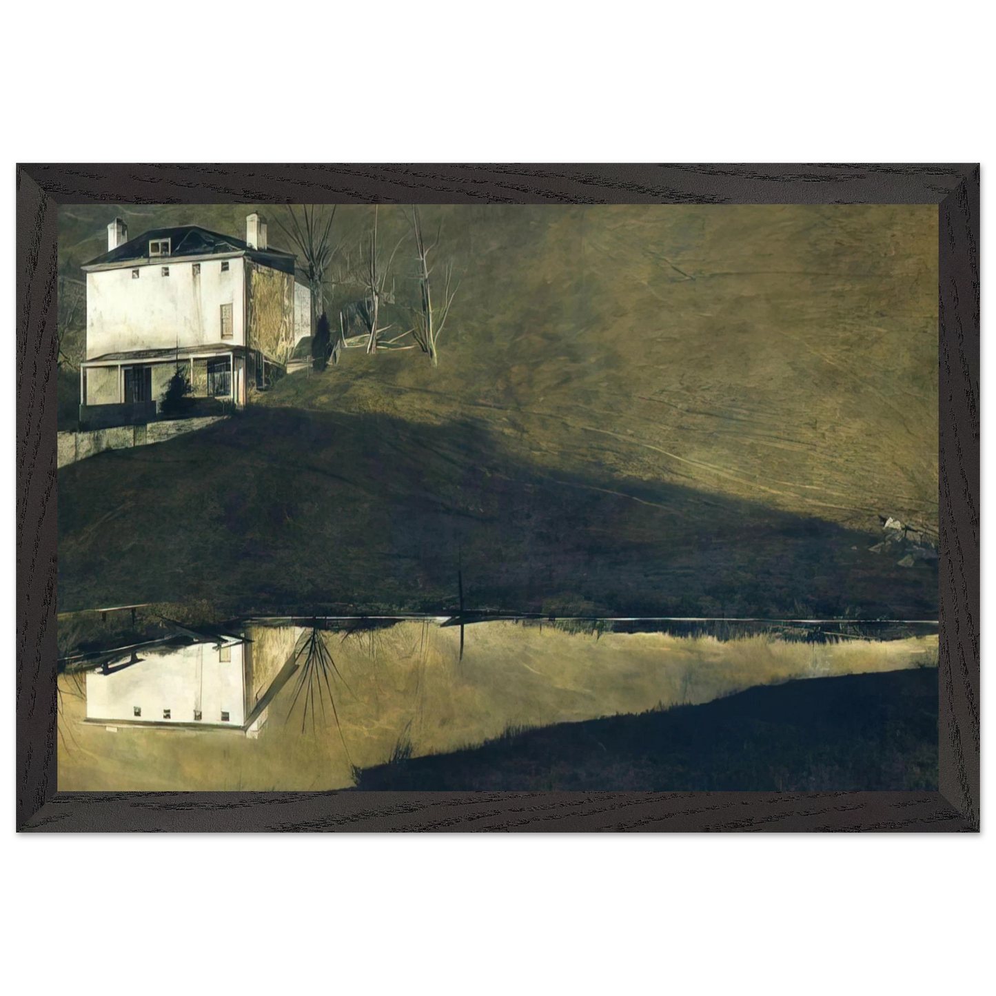Andrew Wyeth - BROWN SWISS Wall Art - 60x80 cm / 24x32 inches - Premium Wooden Framed Poster With Fine Art Paper - Wood frame