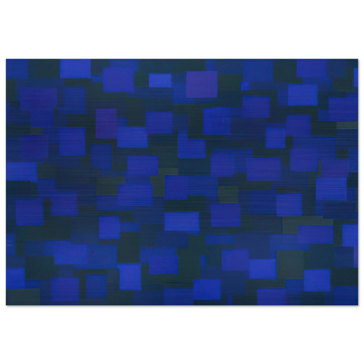 Number 88 Blue - 1950 - Ad Reinhardt Brushed Aluminum Print - 70x100 cm / 28x40 inches | Ad Reinhardt Aluminum Print | Ad Reinhardt Prints