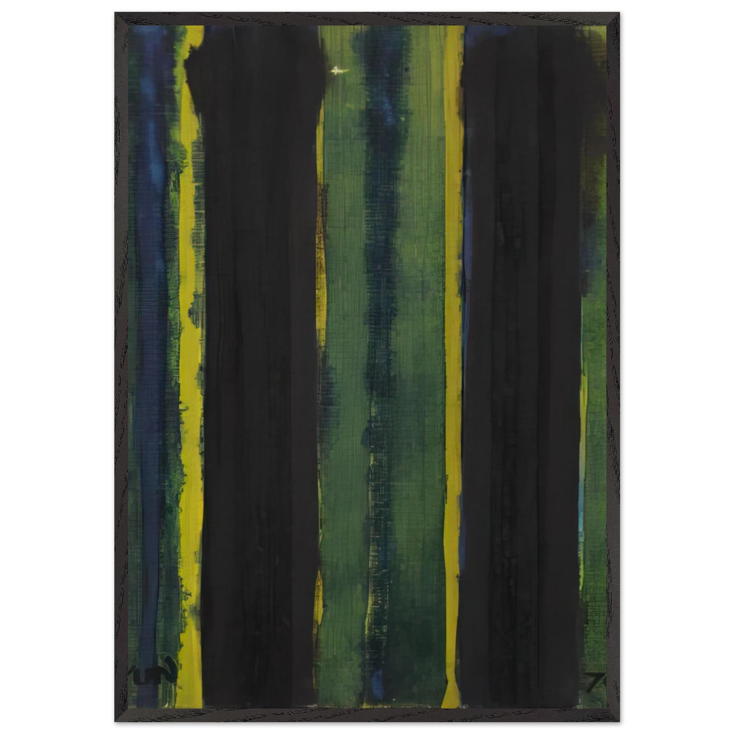 Untitled - 1970 N18 - Yun Hyong-keun Framed Art Print – Black Wooden Frame - Default Title - -Framed Art Print