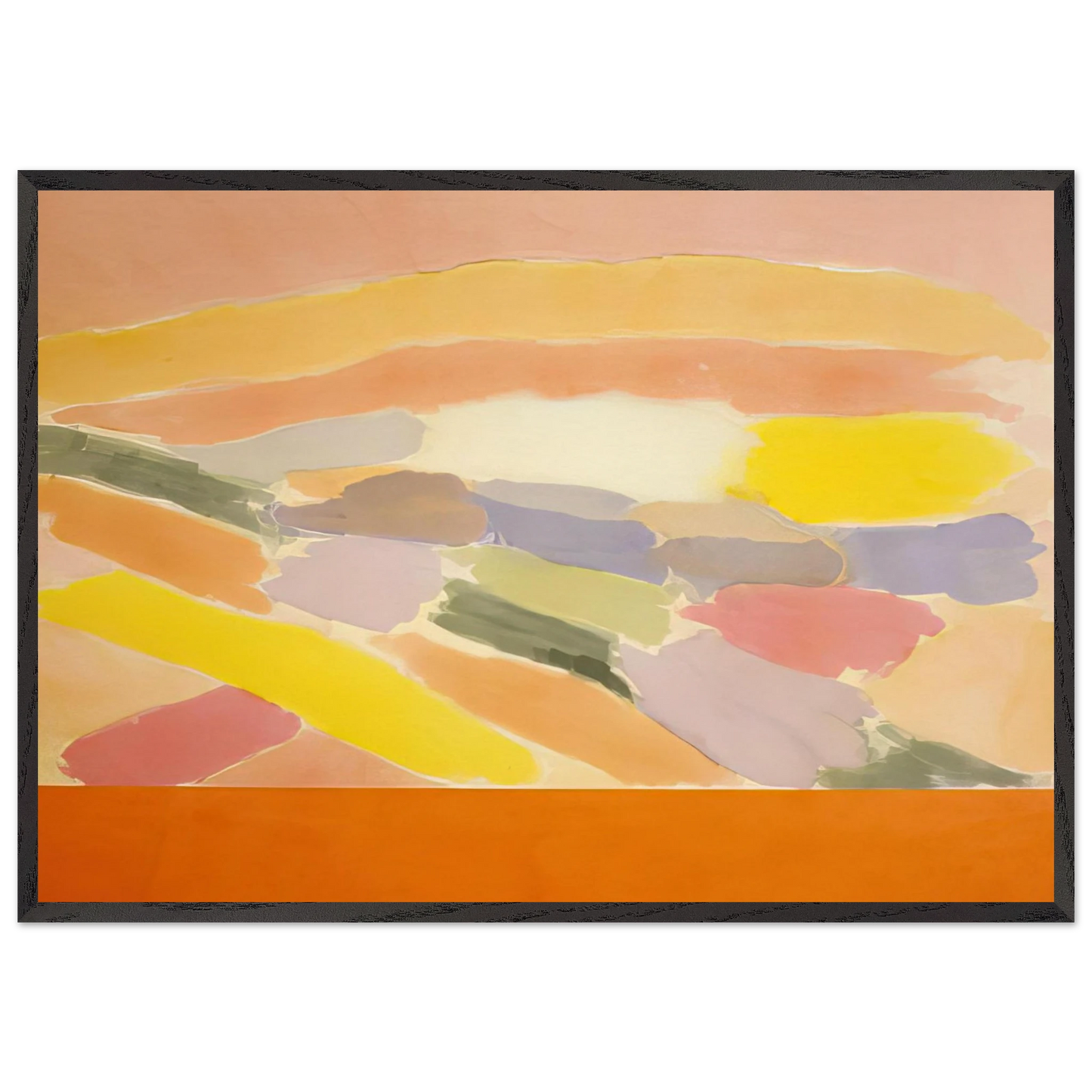 Arielle - 1978 - Ronnie Landfield 70x100 cm / 28x40 inches Framed Art Print – Black Wooden Frame