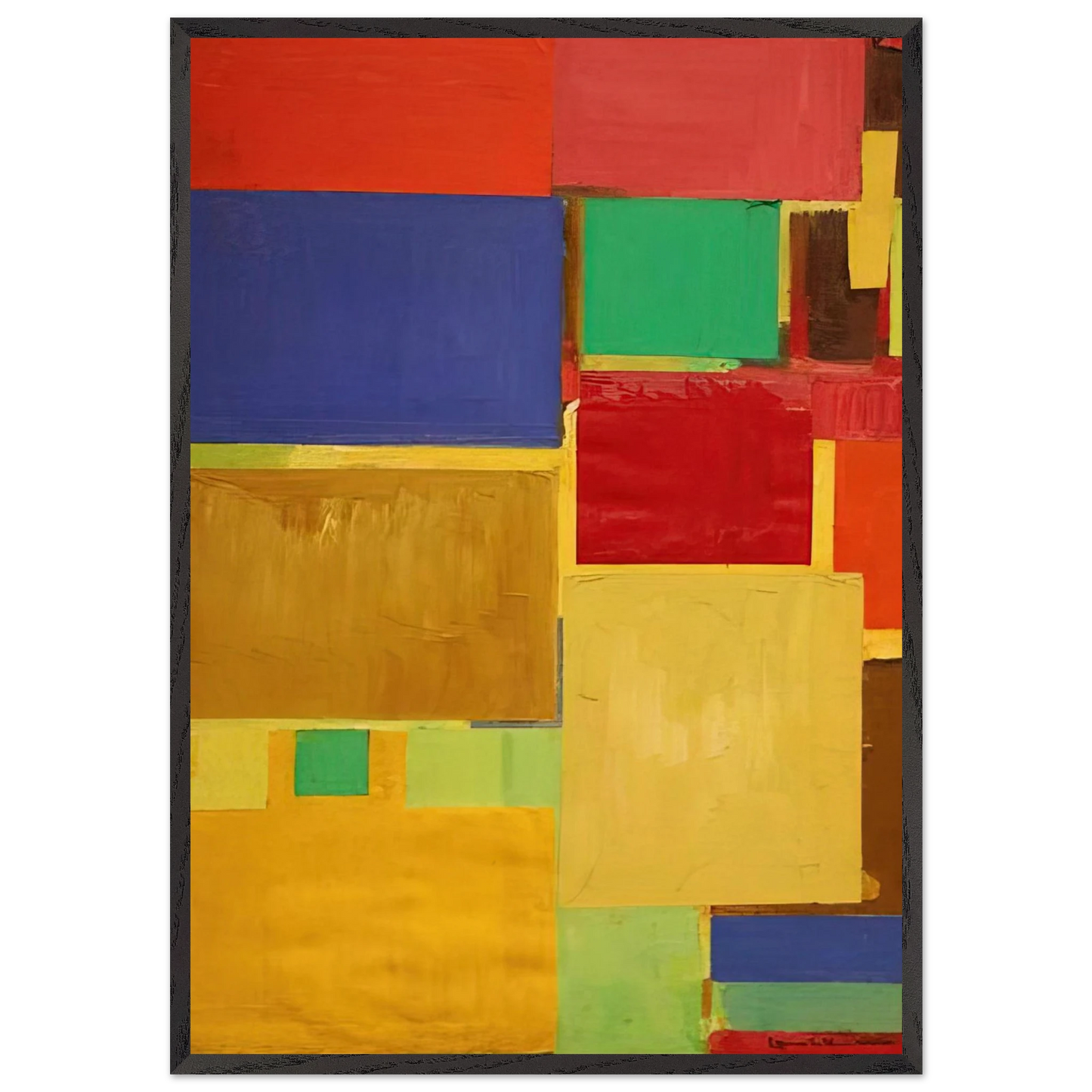 Cathedral N1 - Hans Hofmann 70x100 cm / 28x40 inches Framed Art Print – Black Wooden Frame