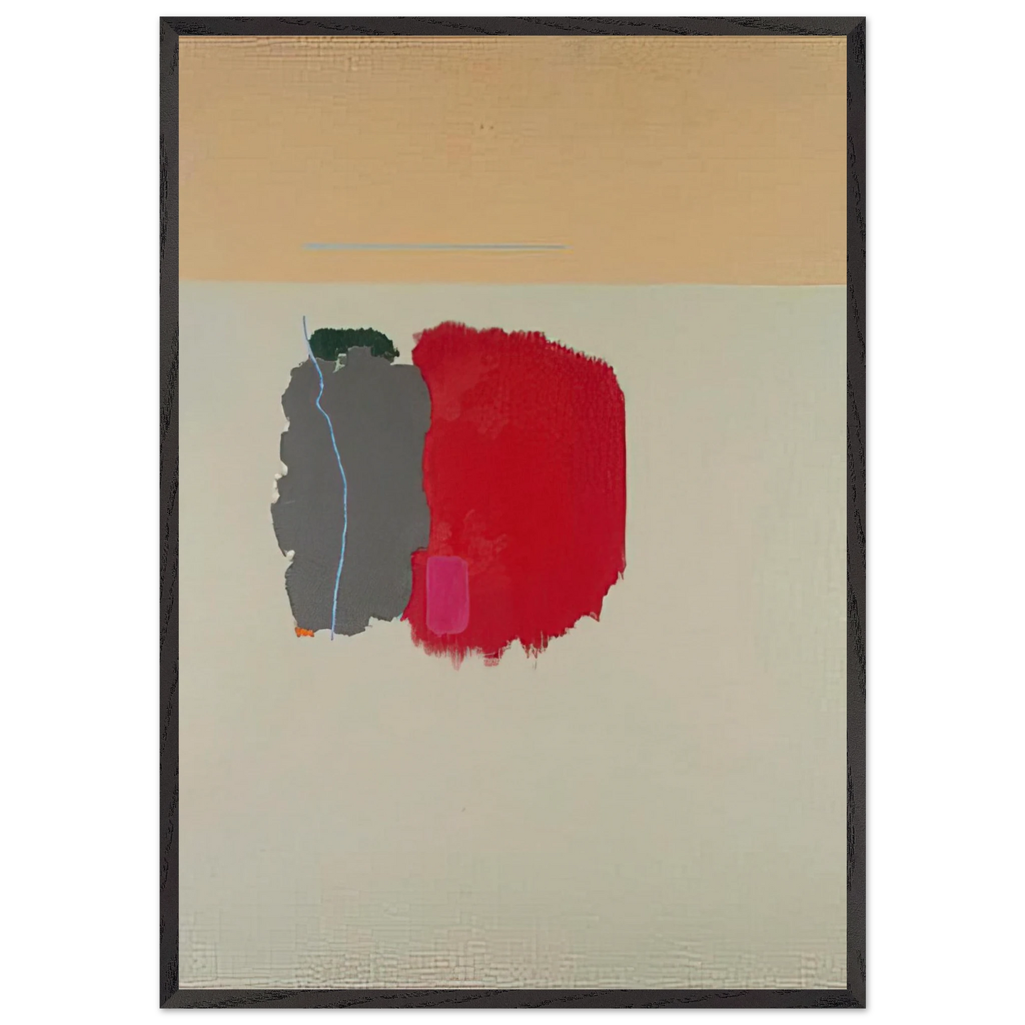 Red Spot - 1954 - John Ferren Framed Art Print – Black Wooden Frame - Default Title - -Framed Art Print