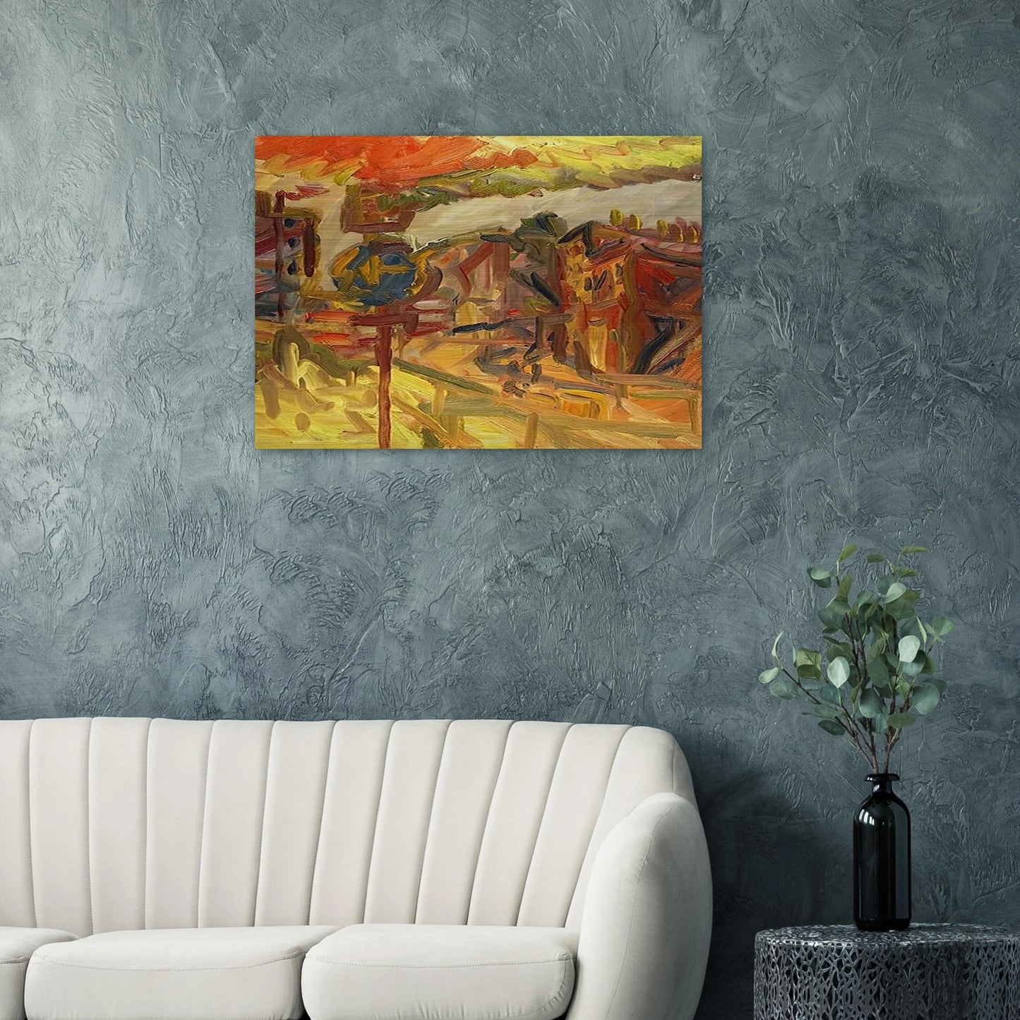 THE AWNING - Frank Auerbach Brushed Aluminum Print - 70x100 cm / 28x40 inches | Frank Auerbach Aluminum Print | Frank Auerbach Prints