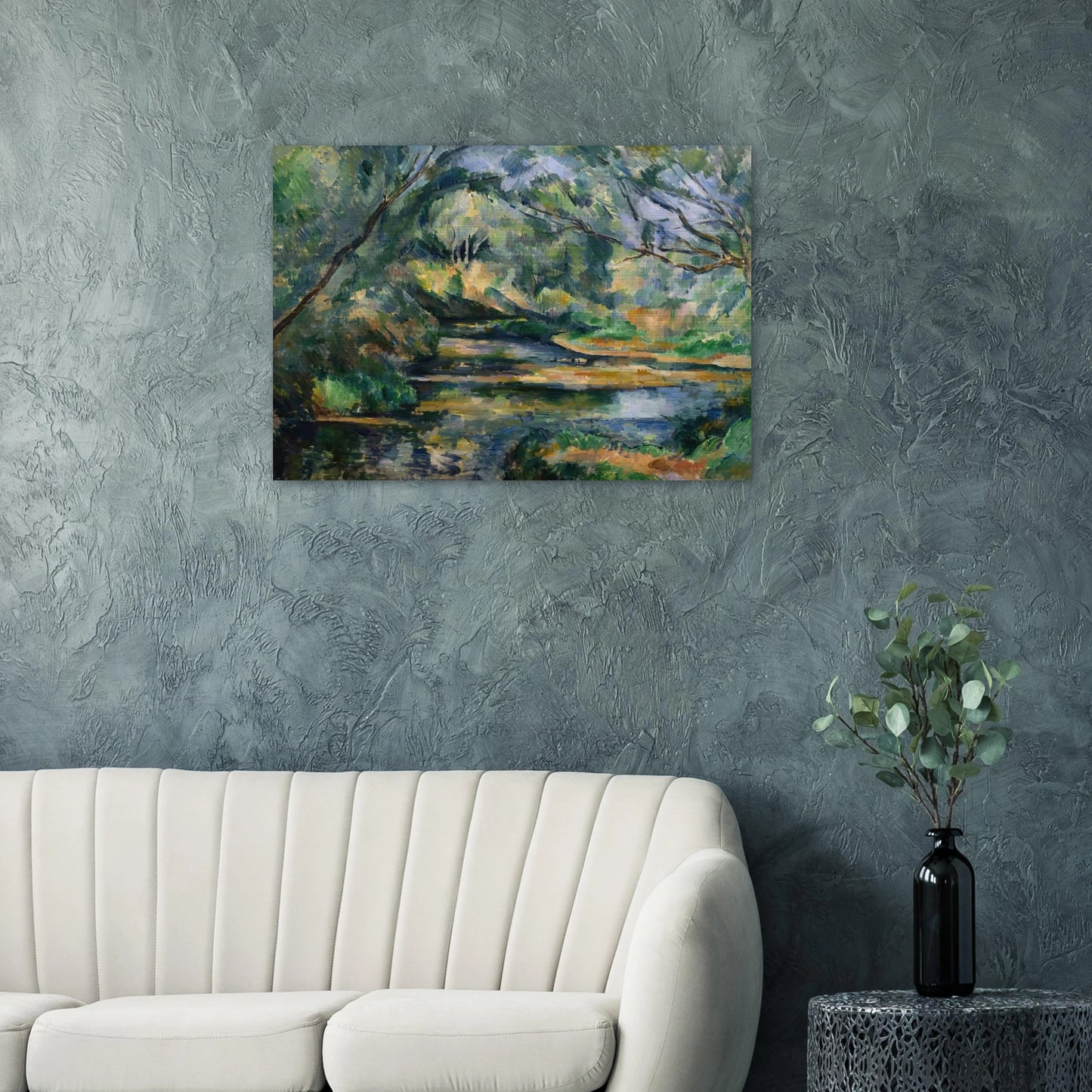 The Brook - Paul Cézanne Brushed Aluminum Print - 70x100 cm / 28x40 inches | Paul Cézanne Aluminum Print | Paul Cézanne Prints