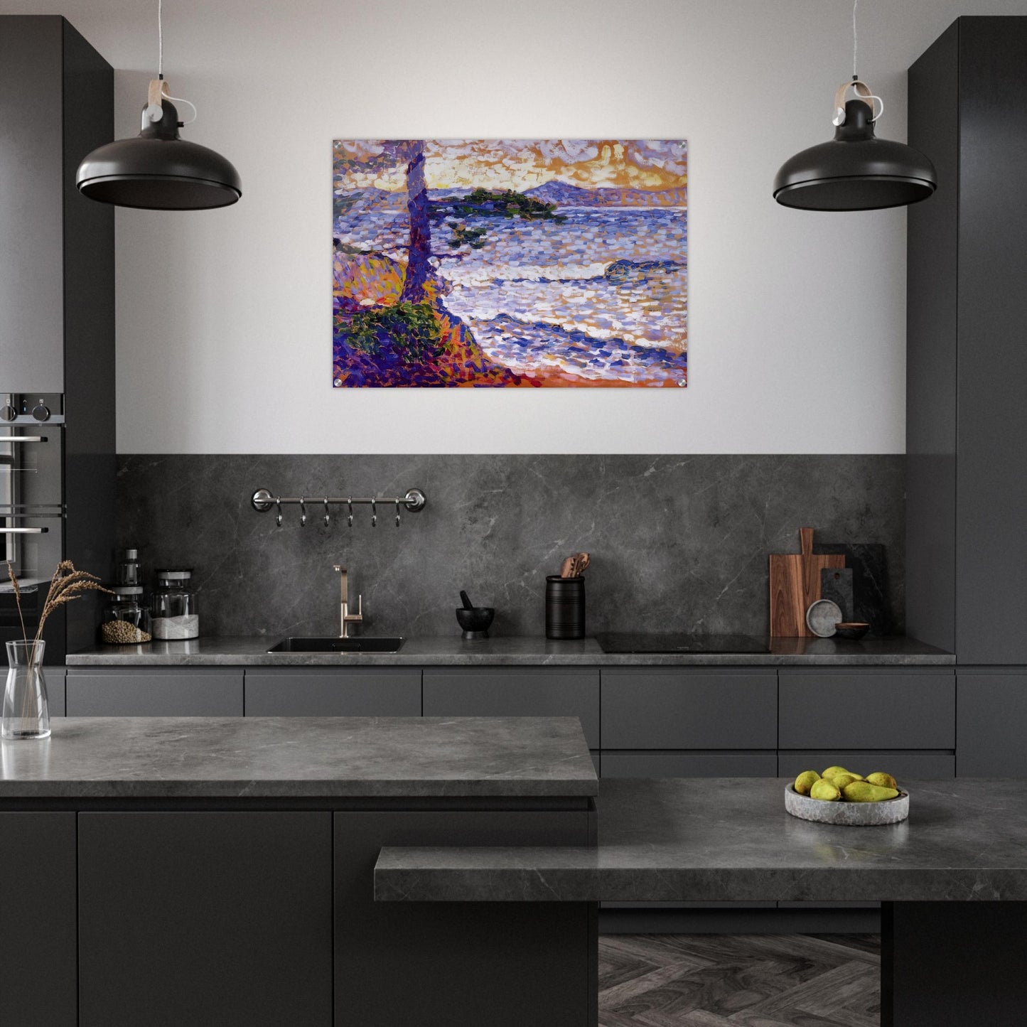 The Mediterranean Coast - Henri-Edmond Cross Acrylic Print - 70x100 cm / 28x40″ inches