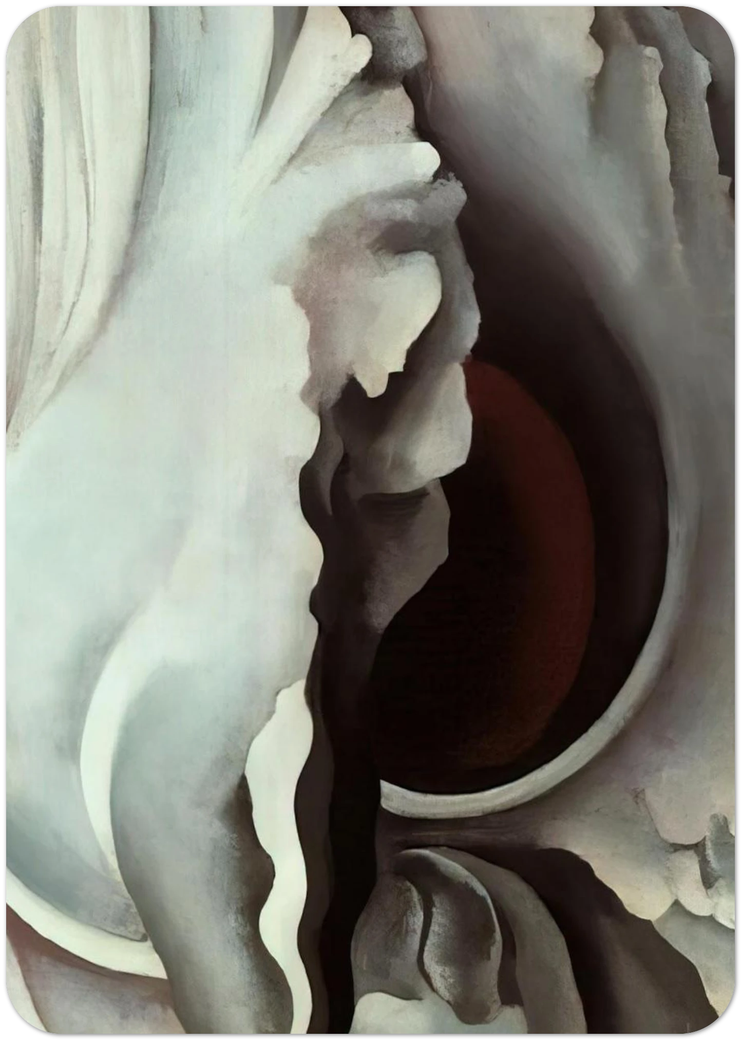 Black Iris By Georgia O'Keeffe Pack of 10 Post Cards | Georgia O'Keeffe Post Cards | A6 (10.5 x 14.8 cm) - 4.1 x 5.8 inches