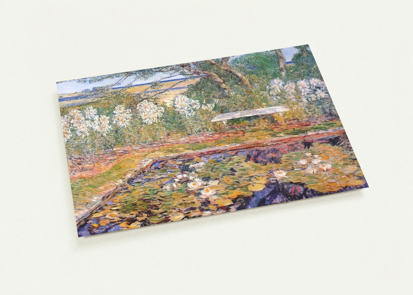 A long island garden By Childe Hassam Pack of 10 Post Cards | Childe Hassam Post Cards | A6 (10.5 x 14.8 cm) - 4.1 x 5.8 inches