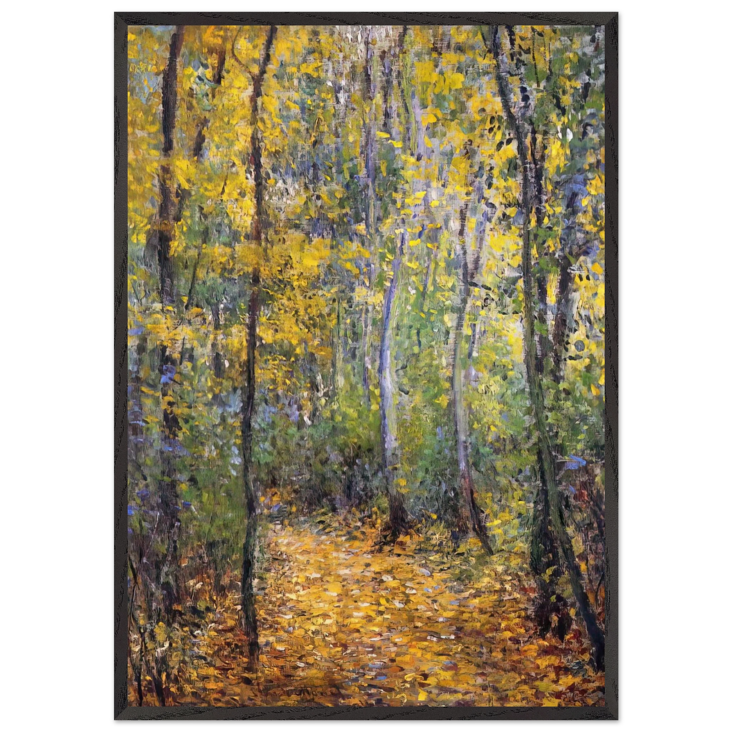 Wood Lane - claude monet Framed Art Print – Black Wooden Frame - Default Title - -Framed Art Print