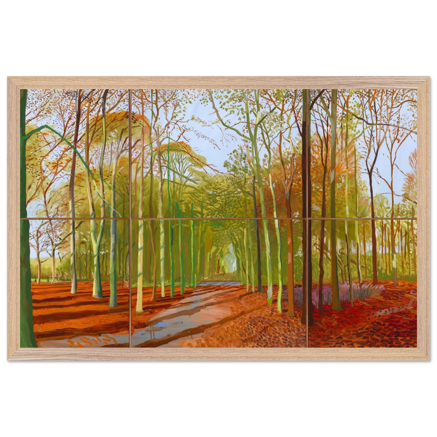 David Hockney - Woldgate Woods, 21, 23 & 29 November 2006 - 20x25 cm / 8x10 inches - Fine Art Poster-canvas - -