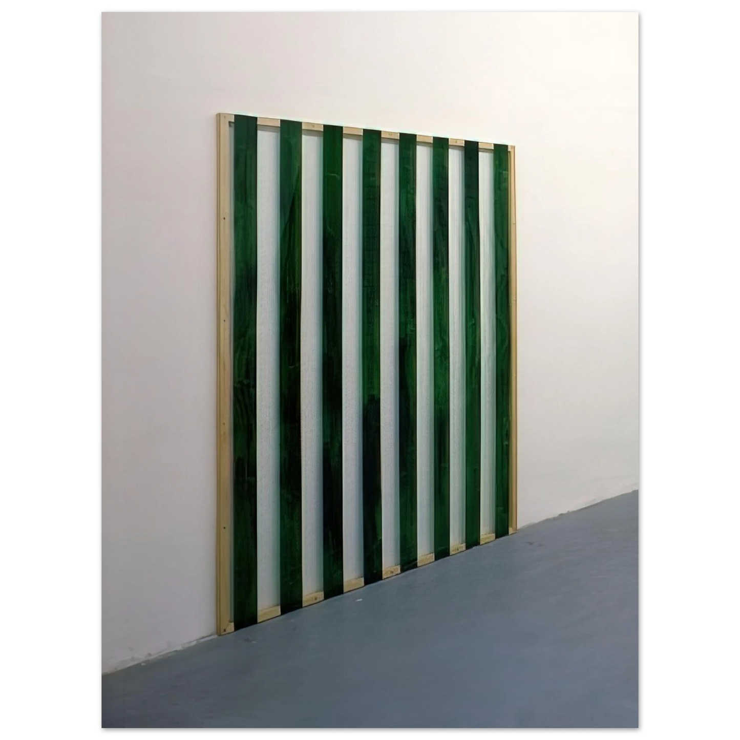 Daniel Buren - Reflets n°33 - Peinture sur plexiglas 12, travail situé - 1987 Fine Art Poster - Default Title