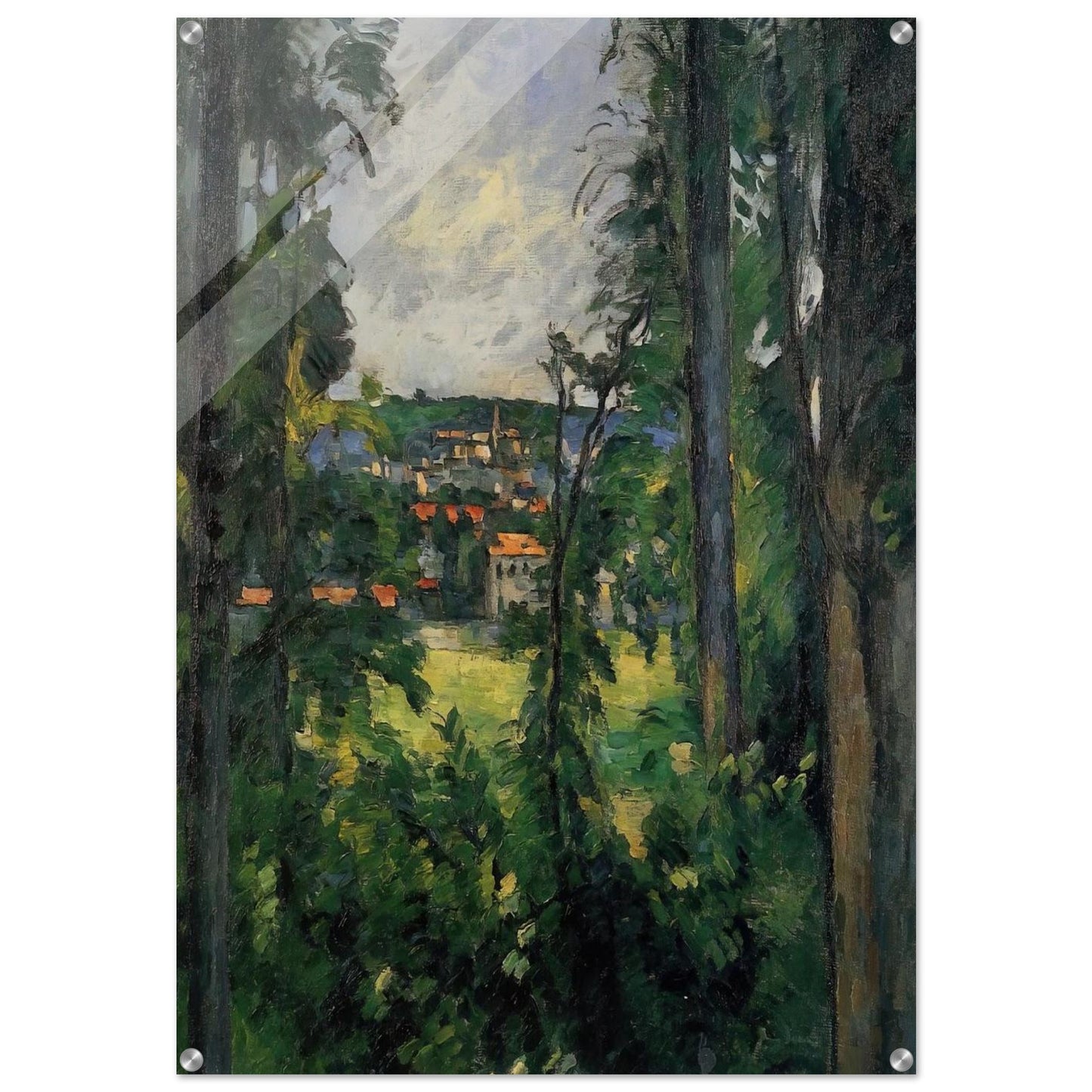 Auvers. View from Nearby - Paul Cézanne Acrylic Print - 70x100 cm / 28x40″ inches | Paul Cézanne Wall Art | Paul Cézanne Prints