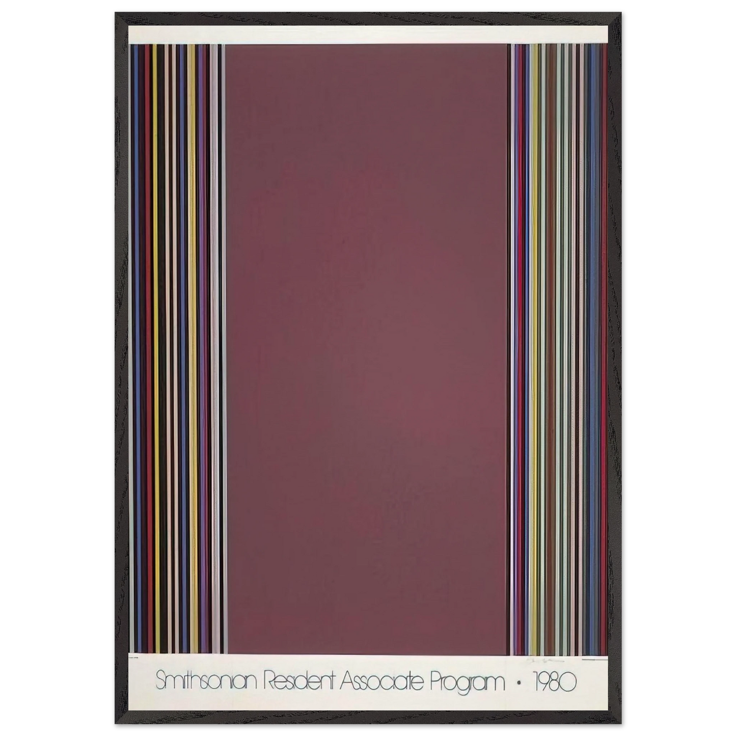 Smithsonian Resident Associates Program 1980 15th Anniversary Poster - 1980 - Gene Davis Framed Art Print – Black Wooden Frame - Default Title - -Framed Art Print