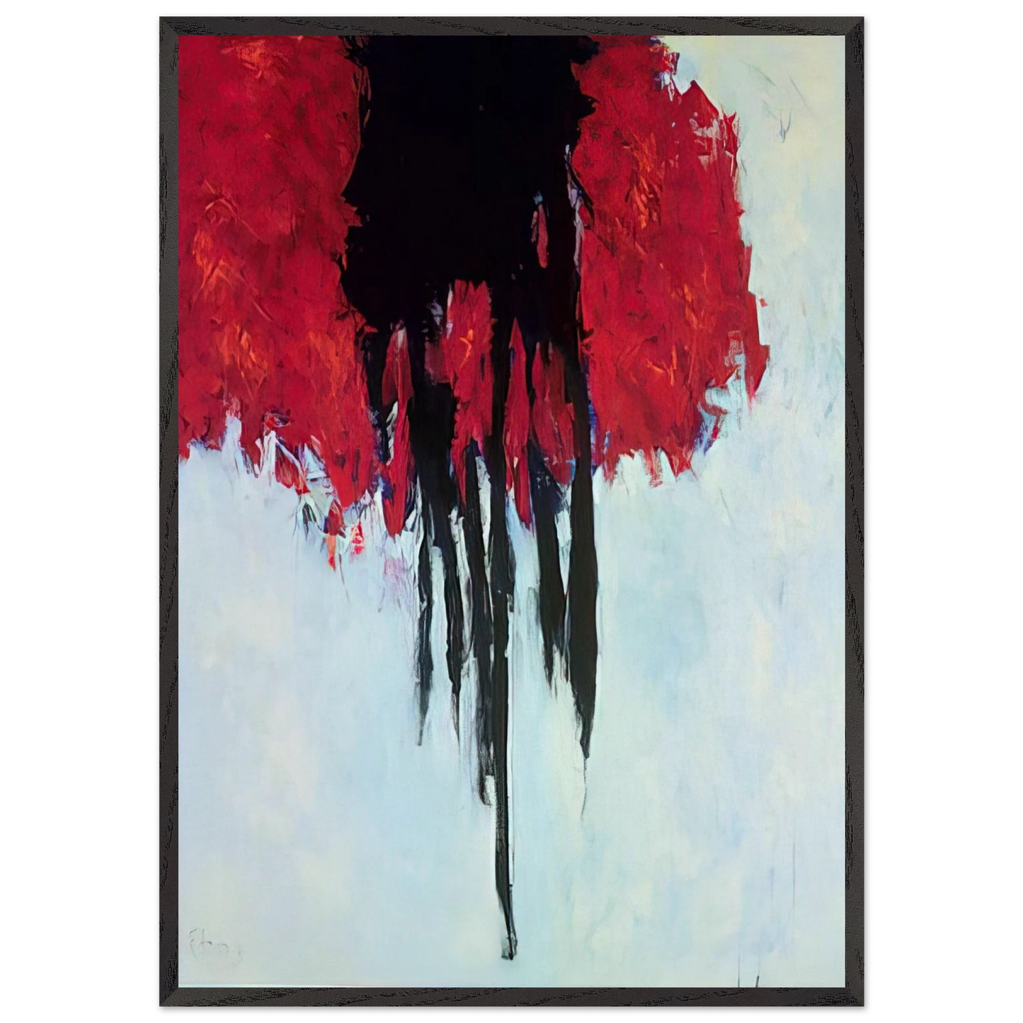 Adam - 1961 - Theodoros Stamos 70x100 cm / 28x40 inches Framed Art Print – Black Wooden Frame